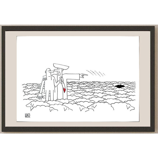 Peter Luko 29x21cm Orijinal Karikatür BOD03298