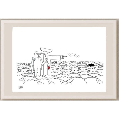 Peter Luko 29x21cm Orijinal Karikatür BOD03298