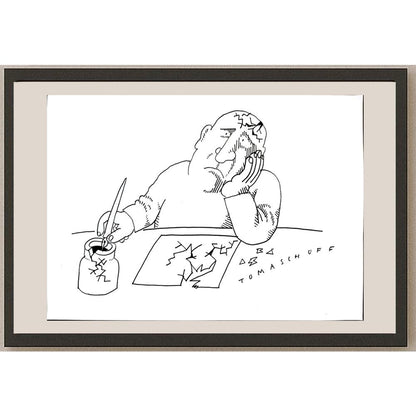 Jan Tomaschoff 29x21cm Orijinal Karikatür BOD03318
