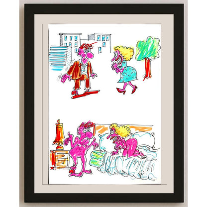 Midhat Ajanovic 29x21cm Orijinal Karikatür BOD03319