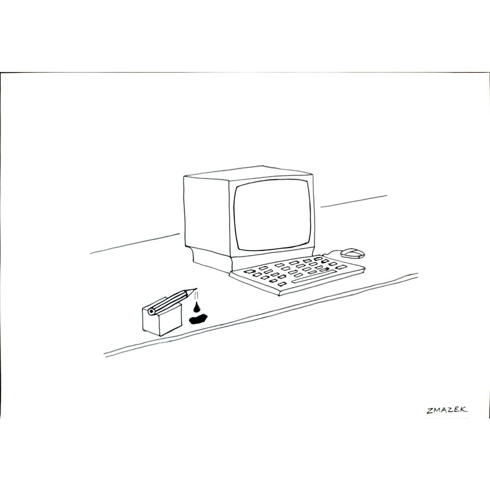 Stanko Zmazek 29x21cm Orijinal Karikatür BOD03321