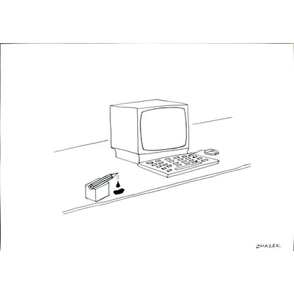 Stanko Zmazek 29x21cm Orijinal Karikatür BOD03321