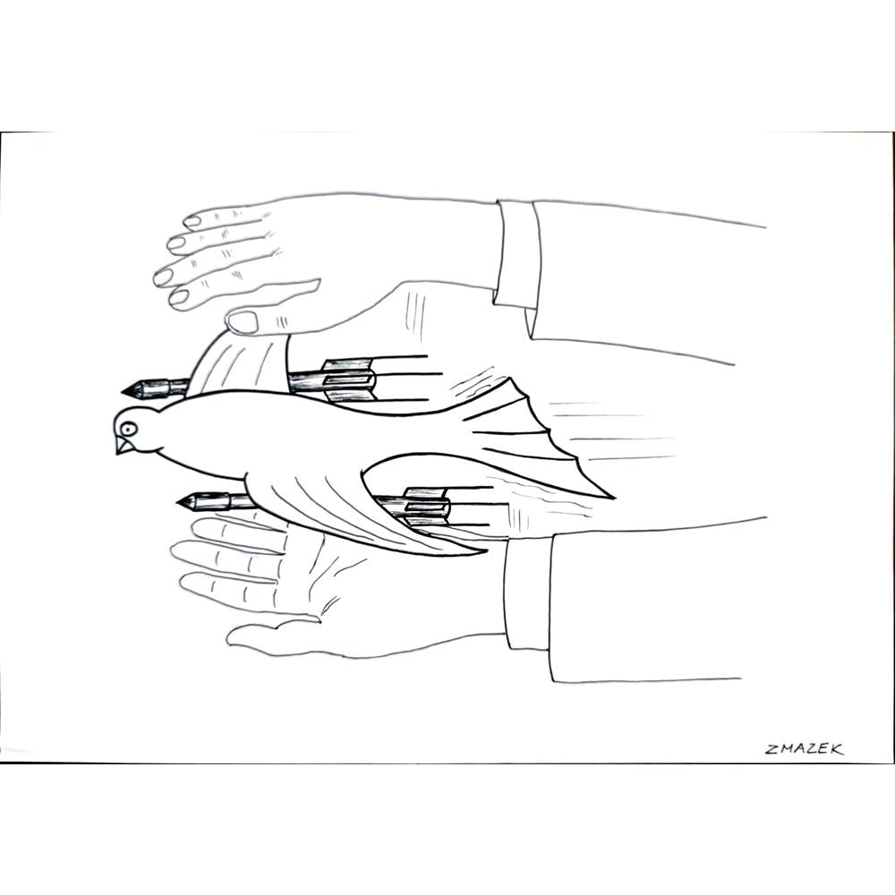 Stanko Zmazek 29x21cm Orijinal Karikatür BOD03322