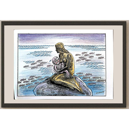 Zhang Fang 29x21cm Orijinal Karikatür BOD03328