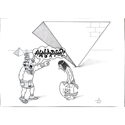 Vansovich Andrey 29x21cm Orijinal Karikatür BOD03330