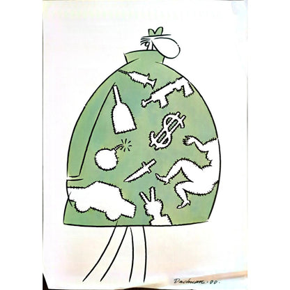 Dachuan Xia 29x21cm Orijinal Karikatür BOD03335