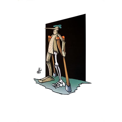 Nikola Otas 29x21cm Orijinal Karikatür BOD03341