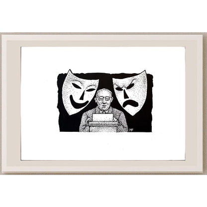 Jugoslav Vlahovic 29x21cm Orijinal Karikatür BOD03343