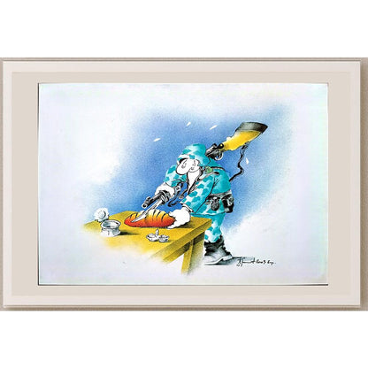 Jovan Prokopljevic 29x21cm Orijinal Karikatür BOD03346
