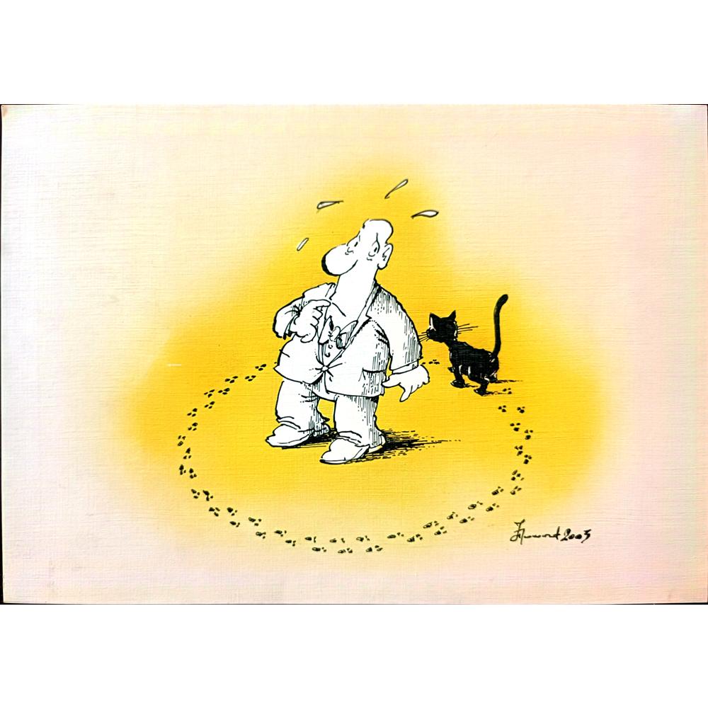 Jovan Prokopljevic 29x21cm Orijinal Karikatür BOD03348