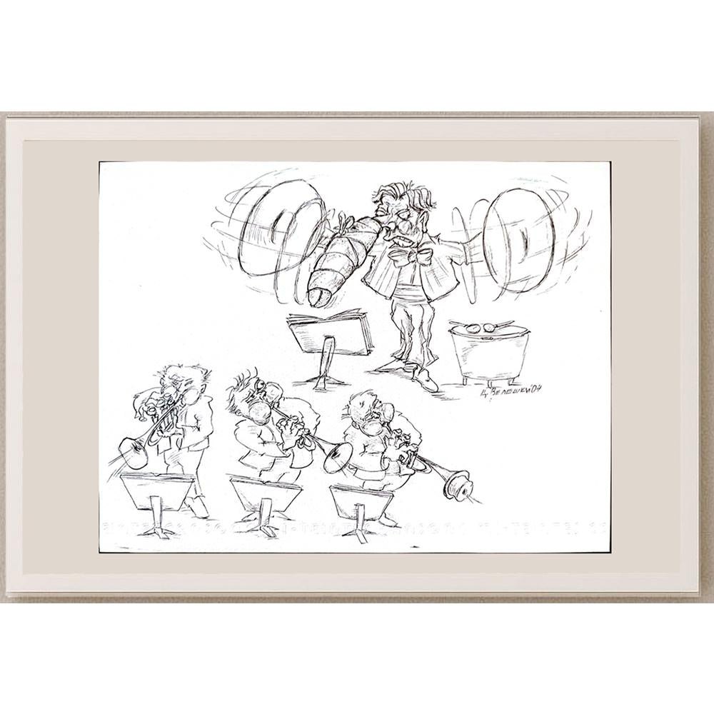 Tsvetomir Veleshky 31x24cm Orijinal Karikatür BOD03355