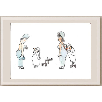 Yosef Fayer 35x25cm Orijinal Karikatür BOD03356