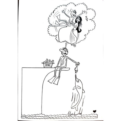 Alexander Petrov 29x21cm Orijinal Karikatür BOD03358