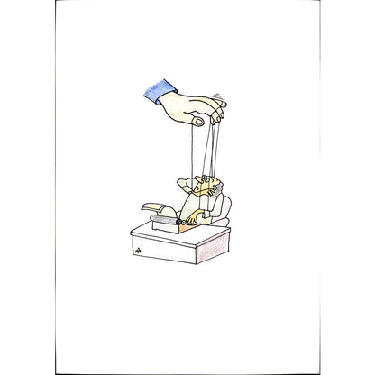 Alexei Talimonov 29x21cm Orijinal Karikatür BOD03363