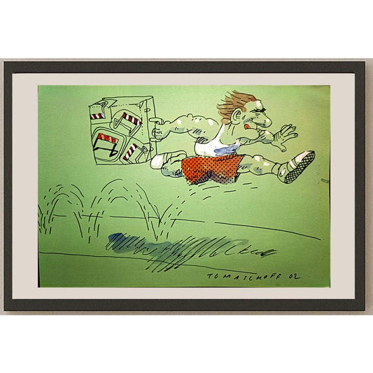 Jan Tomaschoff 29x21cm Orijinal Karikatür BOD03369
