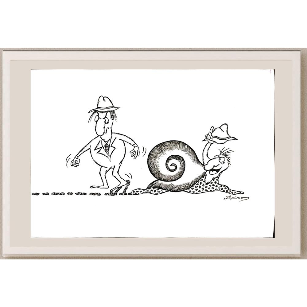 Marian Lupu 29x21cm Orijinal Karikatür BOD03371