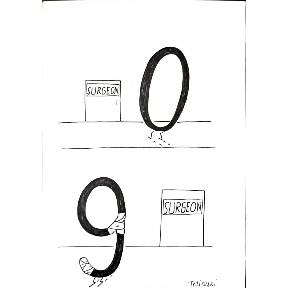 Michael Tetievski 25x21cm Orijinal Karikatür BOD03372