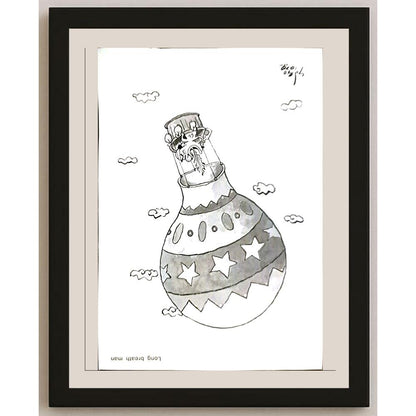 Yukio Shinohara 29x21cm Orijinal Karikatür BOD03379