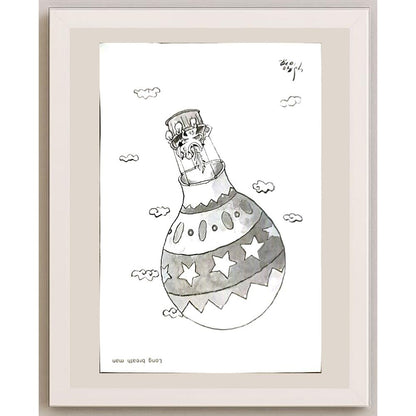 Yukio Shinohara 29x21cm Orijinal Karikatür BOD03379