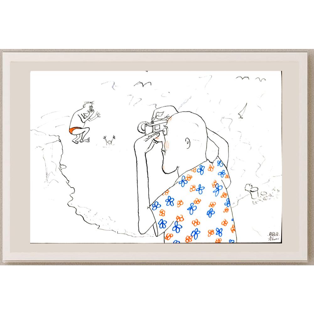 Predrag Abadic 29x21cm Orijinal Karikatür BOD03386
