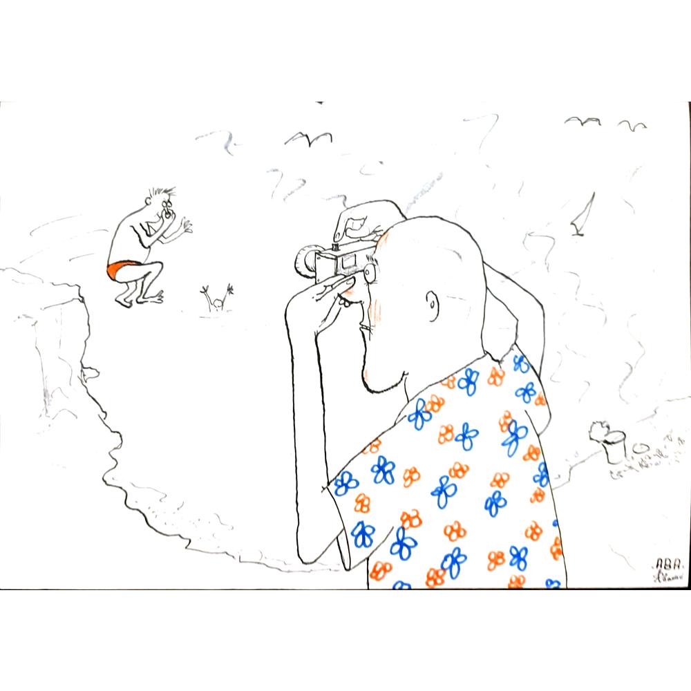 Predrag Abadic 29x21cm Orijinal Karikatür BOD03386