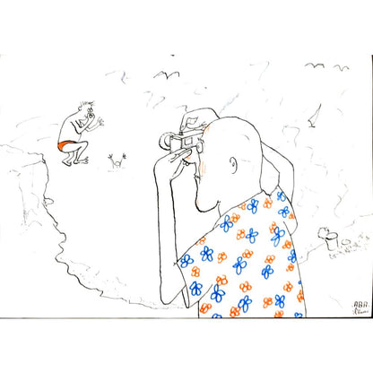 Predrag Abadic 29x21cm Orijinal Karikatür BOD03386