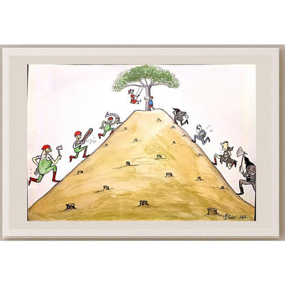 Predrag Abadic 29x21cm Orijinal Karikatür BOD03387