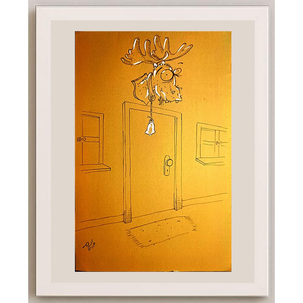 Payam Pourfalah 29x21cm Orijinal Karikatür BOD03390
