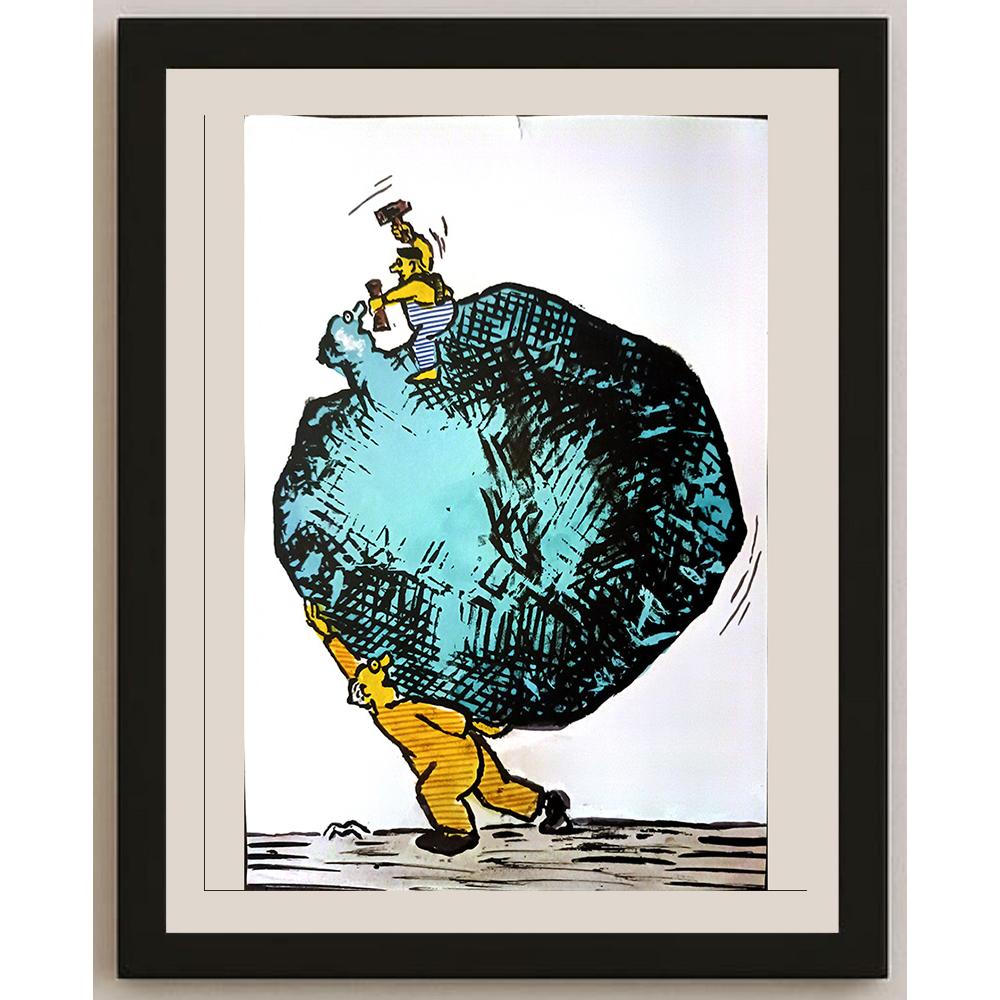 Mileta Miloradovic 29x21cm Orijinal Karikatür BOD03407