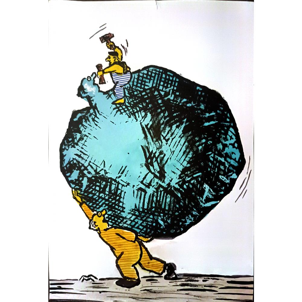 Mileta Miloradovic 29x21cm Orijinal Karikatür BOD03407