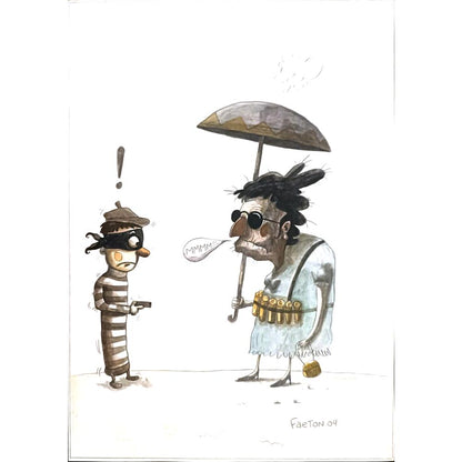 Pablo Zerda 29x21cm Orijinal Karikatür BOD03414