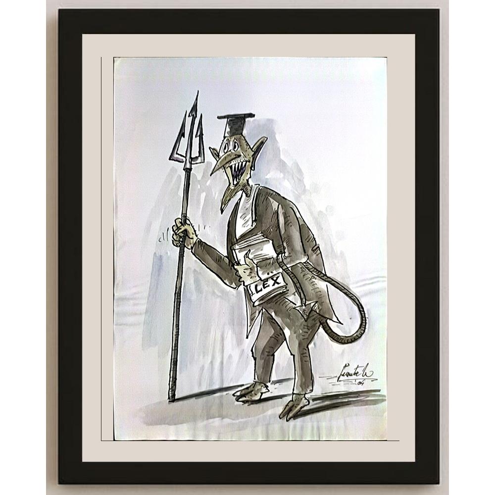 Leonte Nastase 29x21cm Orijinal Karikatür BOD03419