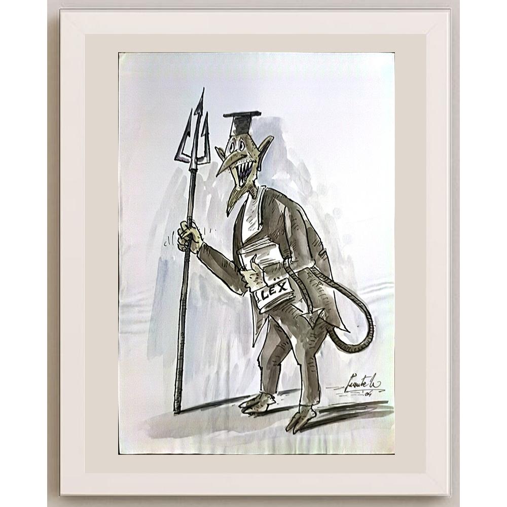 Leonte Nastase 29x21cm Orijinal Karikatür BOD03419
