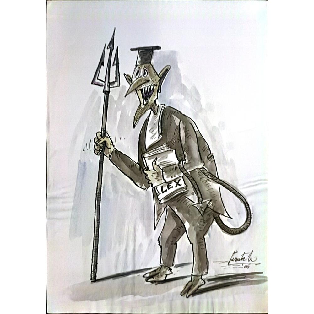 Leonte Nastase 29x21cm Orijinal Karikatür BOD03419