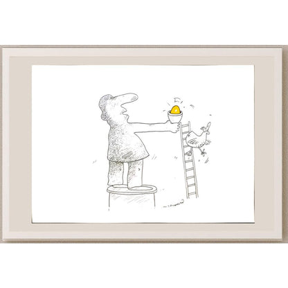 Maciej Trzepakka 29x21cm Orijinal Karikatür BOD03421