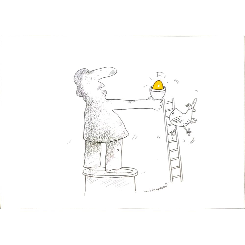Maciej Trzepakka 29x21cm Orijinal Karikatür BOD03421