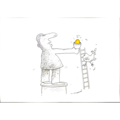 Maciej Trzepakka 29x21cm Orijinal Karikatür BOD03421