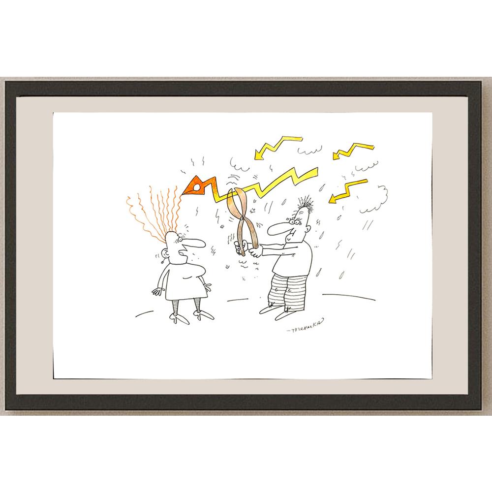 Maciej Trzepakka 29x21cm Orijinal Karikatür BOD03423