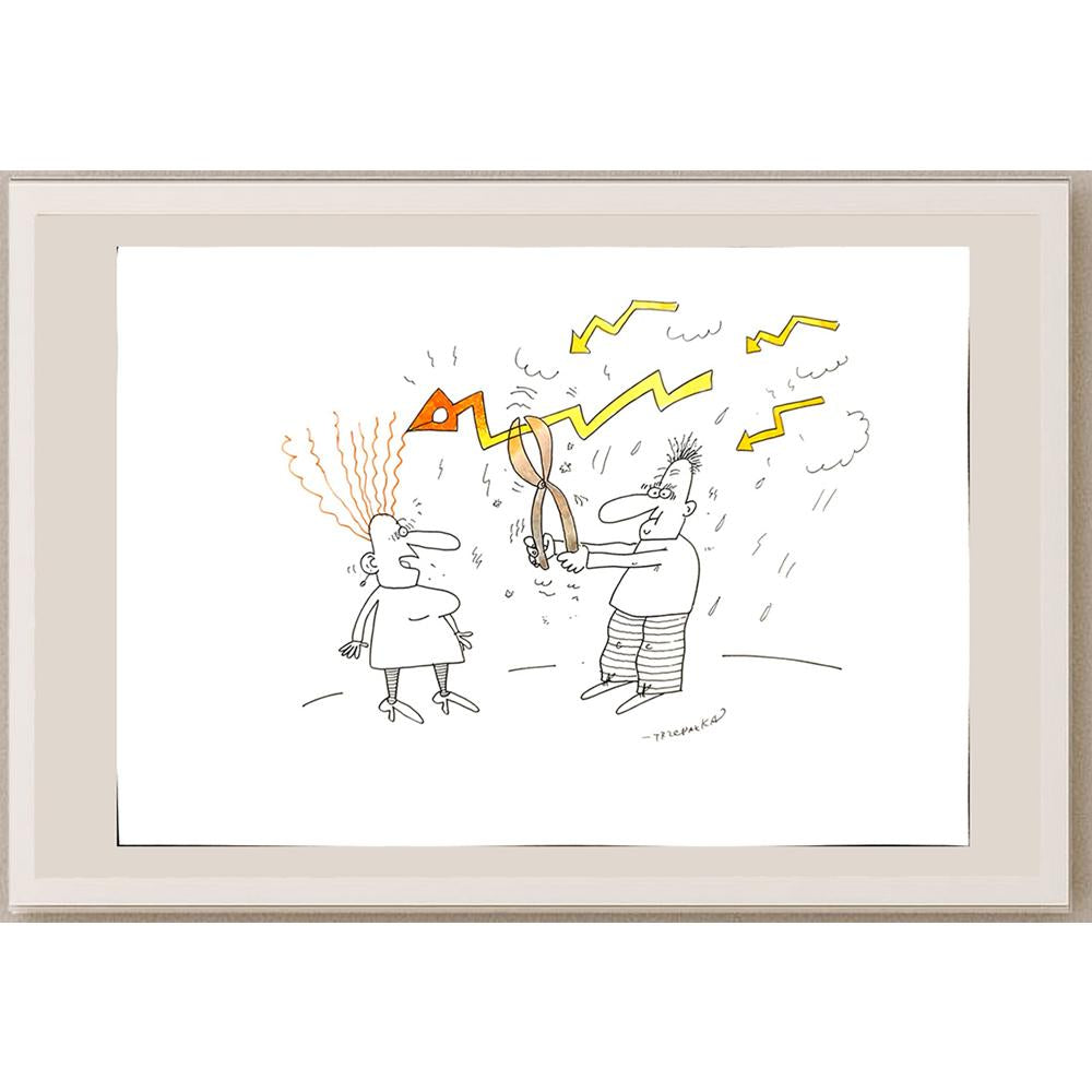 Maciej Trzepakka 29x21cm Orijinal Karikatür BOD03423