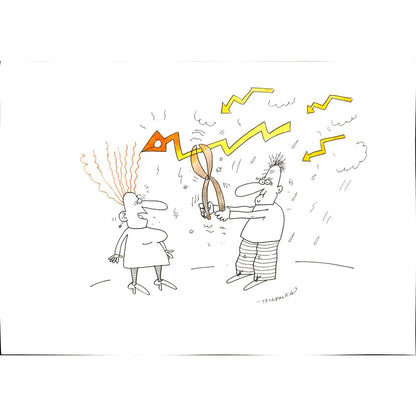 Maciej Trzepakka 29x21cm Orijinal Karikatür BOD03423