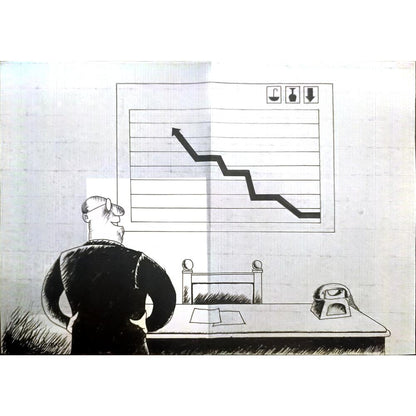 Maciej Trzepakka 29x21cm Orijinal Karikatür BOD03424