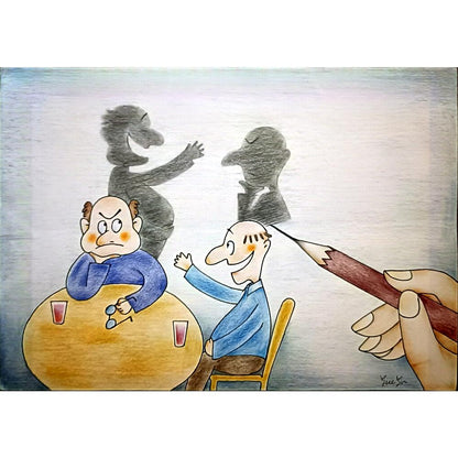 Yue Yen 29x21cm Orijinal Karikatür BOD03427
