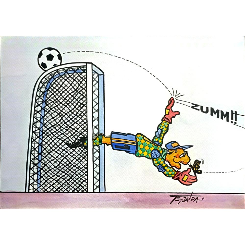 Nombre Fernando Tesada 29x21cm Orijinal Karikatür BOD03429