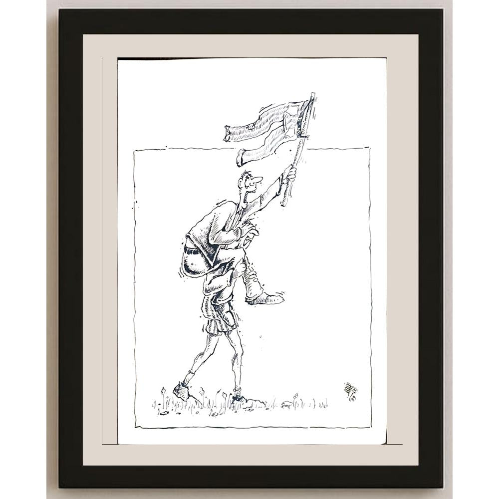 Davood Yarahmadi 29x21cm Orijinal Karikatür BOD03434