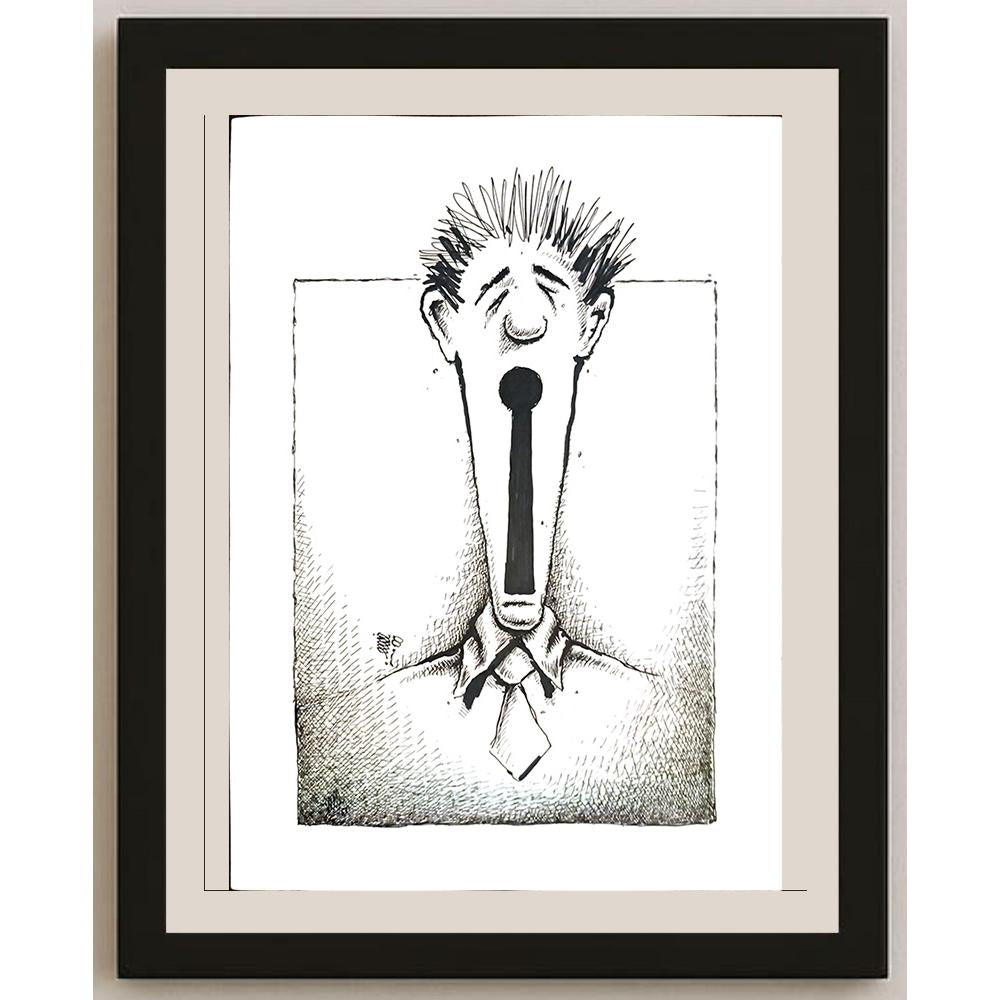 Davood Yarahmadi 29x21cm Orijinal Karikatür BOD03435