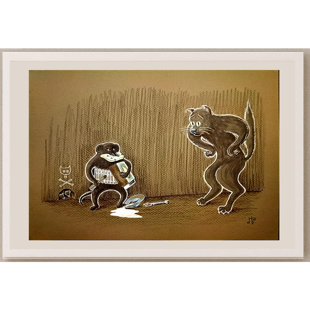 Leonid Storozkhuk 29x21cm Orijinal Karikatür BOD03437