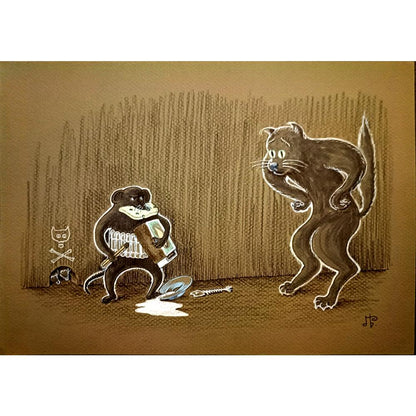 Leonid Storozkhuk 29x21cm Orijinal Karikatür BOD03437