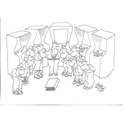 Juan Francisco Villarruel 29x21cm Orijinal Karikatür BOD03442