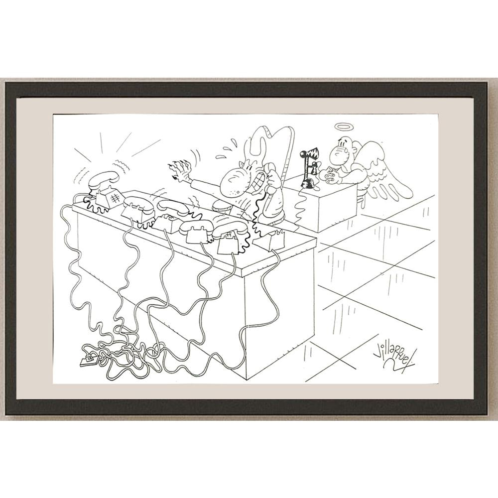 Juan Francisco Villarruel 29x21cm Orijinal Karikatür BOD03443