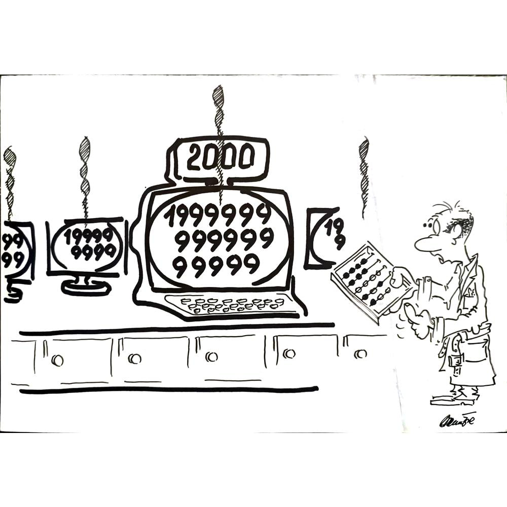 Branko Prehuzic 29x21cm Orijinal Karikatür BOD03446